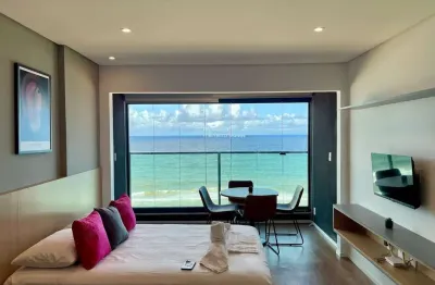 Apartamento com 1 quarto para alugar na avenida octávio mangabeira, 10, armação, salvador, 35 m2 por r$ 3.200