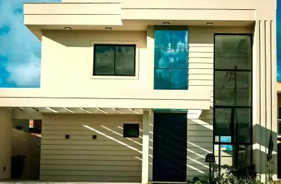 Venda casa alto padrão duplex com 221m2 4 quartos 3 suítes garagem 2 carros piscina nascente cond. terras alphaville em camaçari - r$ 1.290.000,00