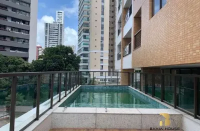 Apartamento 50m2 aluguel no canela andar alto 1/4 suíte canadence armários novos reiki vista mar 1 vaga r$ 4.000,00 c/ cond./iptu/seg. fiança inclusos