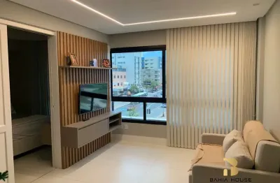 Apartament aluguel vista mar 53m2 nascente total pituba na pça. ns da luz mobiliado e decorado 1 vaga serv. camareira portaria 24h r$ 3.682,00 c/taxas
