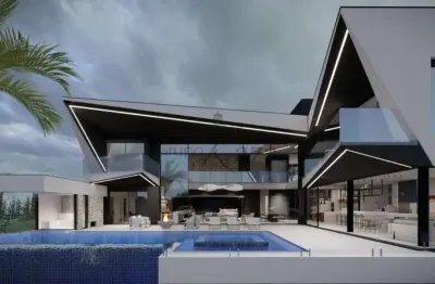 Casa em construção no condomínio alphaville i com 930 mts - terreno 941,68m².