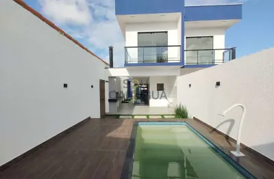 Casa nova a venda com piscina e 3 quartos no porto novo em caragua