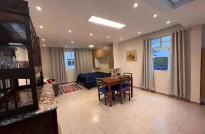 Sala living reformada e modernizada na orla da praia em santos