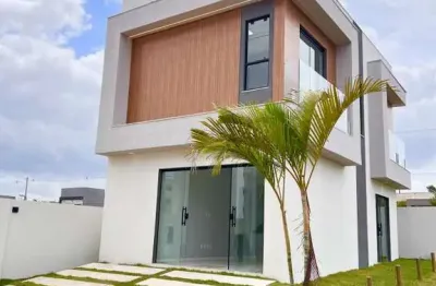 Casa em condomínio para venda em camaçari, parque nascente do rio capivara, 3 dormitórios, 3 suítes, 4 banheiros, 2 vagas