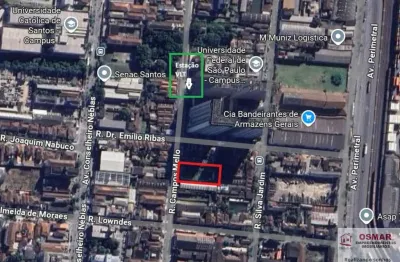 Terreno à venda na encruzilhada, santos-sp: 1.560,00 m² de área!