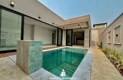 Baixou pra vender! casa térrea no alphaville 2 com fachada e piscina encantadora! 3 suítes amplas