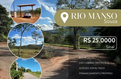 Chácaras 1000m² em souza rio manso. oportunidade única .financiamento próprio e parcelas  fixas.
