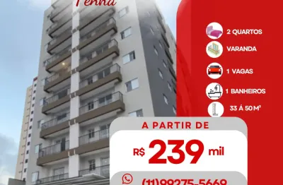 Apartamento 2 dormitórios com varanda e vaga prontos para morar