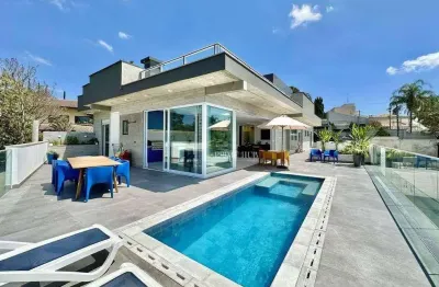 Linda casa moderna nova mobiliada com terraços e vista espetacular no condomínio palos verdes