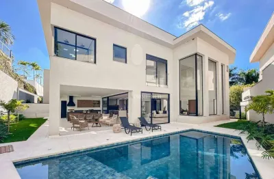 Luxuosa casa de 3 andares com conforto e automação no residencial gênesis 1, alphaville