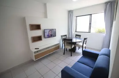 Flat mobiliado para locação ed. costa sol 33m2 parnamirim, recife-pe