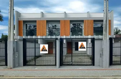 Sobrado novo alto padrão/1suíte+2dorm/110m2/2vagas/6mt fundos/bairro boa vista - joinville - sc