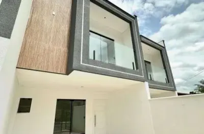 Sobrado novo/altopadrão/116m2/1suíte+2dorm/churrasqueira/retiro - joinville - sc