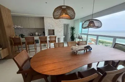 Belíssimo ap/mobiliado/127m2/2vagas/3suítes+1lavabo/pé na areia/