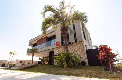 Lindo sobrado com 5 suítes, piscina, linda vista para área verde, villa dos pinheiros indaiatuba sp