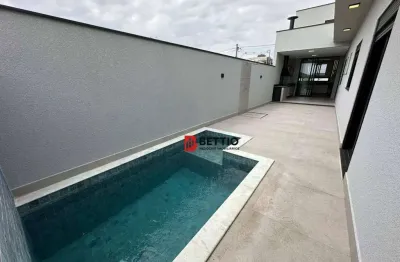 Linda casa com 3 suítes, piscina, amplo quintal, área gourmet - condomínio brescia - indaiatuba-sp