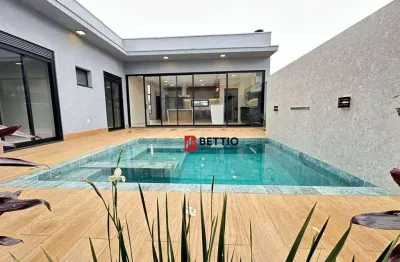 Casa térrea 3 suítes rica em marcenaria, escritório, piscina, condomínio maria josé, indaiatuba sp