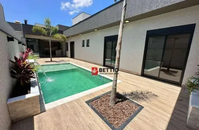 Linda casa térrea a venda, com planejados e piscina - cond. piemonte - indaiatuba/sp