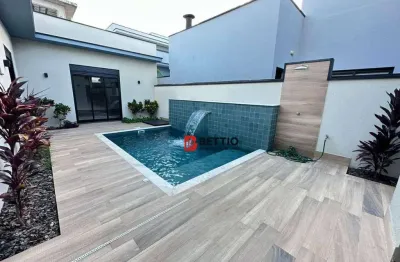 Casa térrea à venda, 3 suítes e piscina c/ cascata, cond. jd. piemonte - indaiatuba/sp