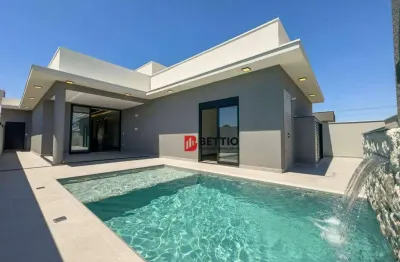 Linda casa térrea, 3 quartos todos suítes, piscina, cond. villa sapezal, indaiatuba - spp