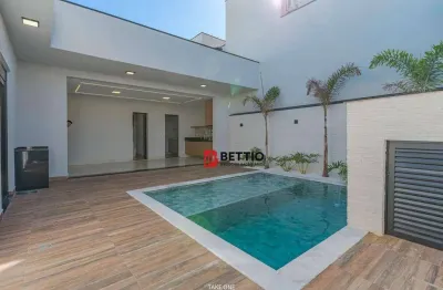 Linda casa térrea a venda, 3 suítes e piscina, cond. london park - indaiatuba/sp