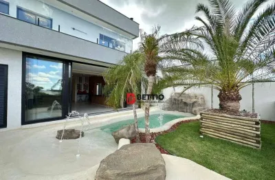 Sobrado à venda, 3 suítes, escritório, piscina oásis e elevador, 4 vagas - Di Roma Indaiatuba/SP