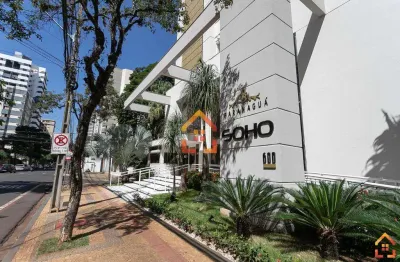 Apartamento para locação com 1 suíte no ed paranaguá soho, 50.79 m², por r$ 2.950/mês - londrina/pr