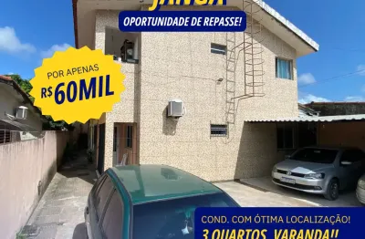 Repasse no janga, com 3 quartos, varanda e ótima localização!!!