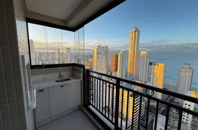 | locação anual | alto padrão com linda vista mar | ap 3 suítes | centro | balneário camboriú