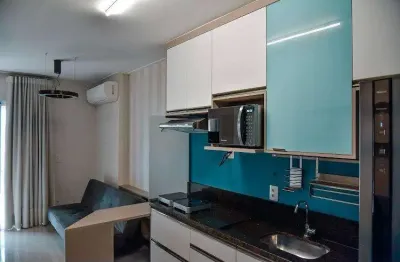 Apartamento mobiliado para locação em ribeirão preto, bosque das juritis, 1 dormitório, 1 banheiro, 1 vaga