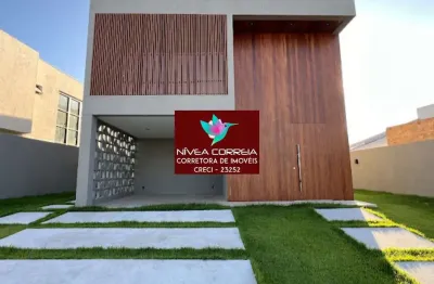 Vende-se linda casa duplex com 4 suítes em alphaville litoral norte 2, abrantes, camaçari.