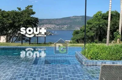 Oportunidade. exclusivo. condomínio sou + icaraí. stúdio com varandão, linda vista, vazio, 1 vaga