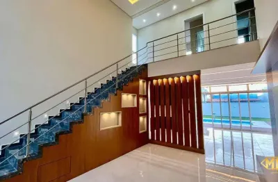 Exuberante residência semimobiliada com 04 dormitórios em condomínio de alto padrão