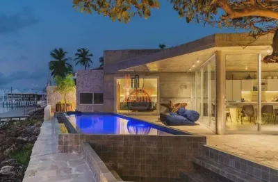 Aluguel cop30: linda casa com 4 suites de frente para a praia em salinopolis, farol velho