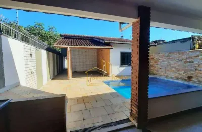 Casa  700 mts da praa com 2 dormitórios à venda, 170 m² por r$ 450.000 - jardim icaraiba - peruíbe/sp