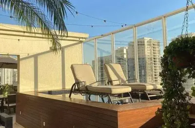 Cobertura para venda possui 700 m2 com 5 quartos- 5 suítes - 8 vagas