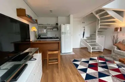 Apartamento duplex mobiliado e decorado. aluguel. com 45 m2- 1 quarto- 1 vaga