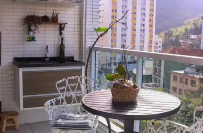 Apartamento para venda em santos, josé menino, 2 dormitórios, 1 suíte, 3 banheiros, 1 vaga