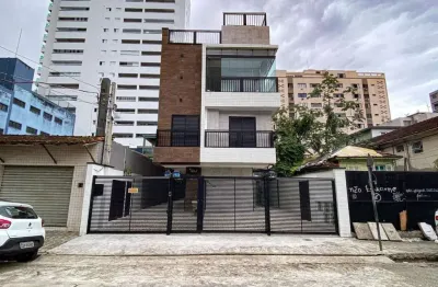 Sobrado em condomínio para venda em santos, marapé, 2 dormitórios, 2 suítes, 3 banheiros, 2 vagas