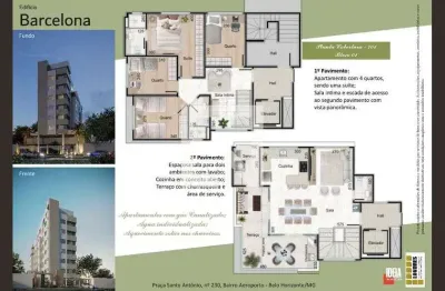 Cobertura para venda - aeroporto, 3 quartos,  148 m² - belo horizonte