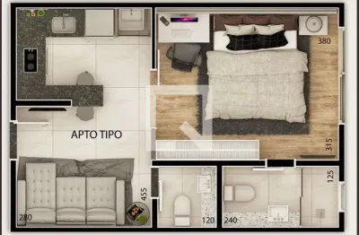Apartamento para venda - são luíz, 1 quarto,  33 m² - belo horizonte