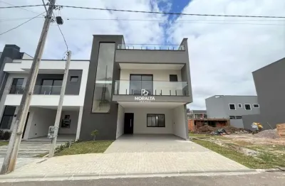 Sobrado à venda 3 quartos 1 suíte com amplo terraço - bairro costeira - condomínio foggiatto