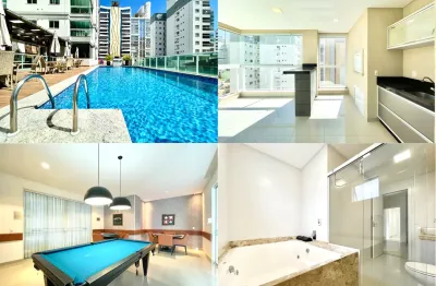 Apartamento aluguel anual 3 suítes em meia praia itapema, frente à 2ª avenida, sol o dia todo com lazer completo