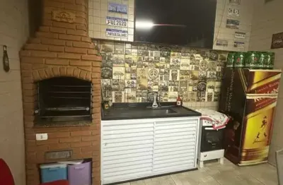 Casa sobreposta térrea à venda no boqueirão, santos – 2 dormitórios, quintal e churrasqueira