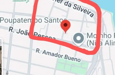 Terreno à venda na Rua Doutor Cochrane, 77, Paquetá, Santos