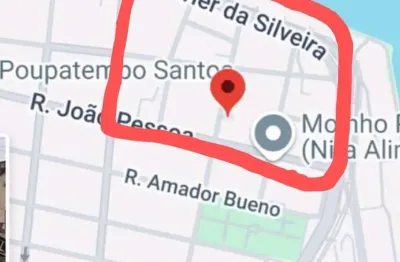 Terreno à venda na Rua Doutor Cochrane, 77, Paquetá, Santos