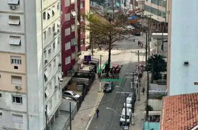 Apartamento duplex com 1 dormitório à venda, 140 m² - josé menino - santos/sp