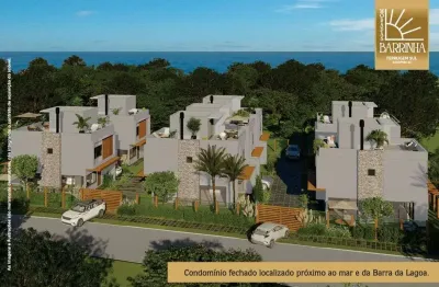Casa em condomínio fechado com 3 quartos à venda na praia da ferrugem, garopaba , 141 m2 por r$ 1.790.000
