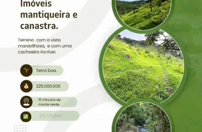 Promoção de terreno com cachoeira próximo monte verde-mg  várias quedas d'água cachoeira linda  20.000m²; por apenas 225.000,00 apenas 2km do asfalto  aproveite já