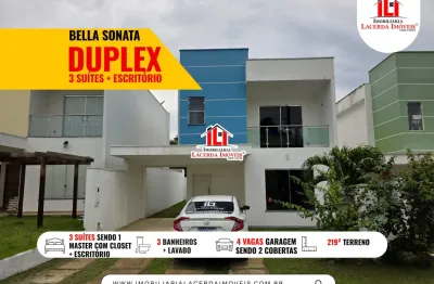 Residencial bella sonata 3 suítes venda casa duplex com varanda